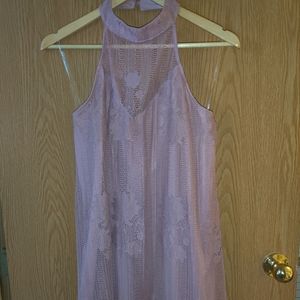 Flirty lace halter dress
